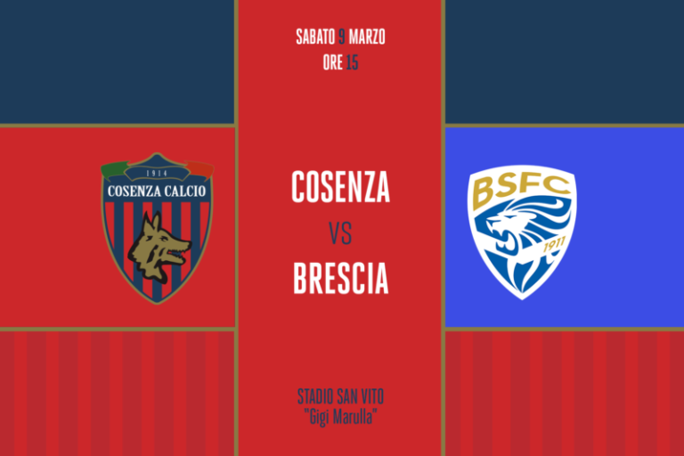 Calcio serie B: Cosenza-Brescia 2-3