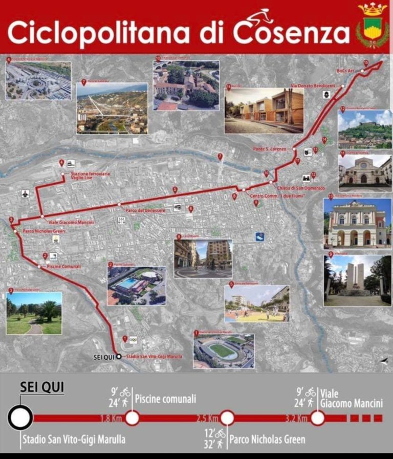 Cosenza, al via i lavori per la ciclopolitana