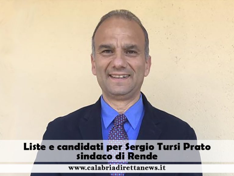 Amministrative Rende, Candidato a sindaco Sergio Tursi Prato