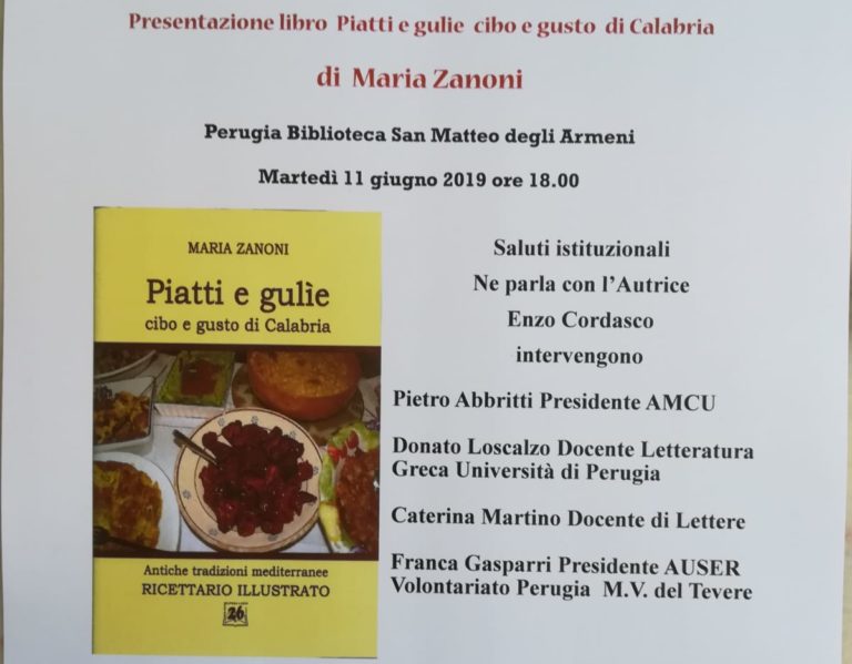 presentazione a perugia del libro "piatti e gulie"
