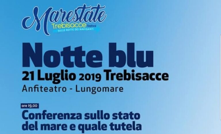 Notte Blu a Trebisacce per festeggiare la sesta Bandiera Blu, assegnata dalla FEE (Fondazione per l’Educazione Ambientale)