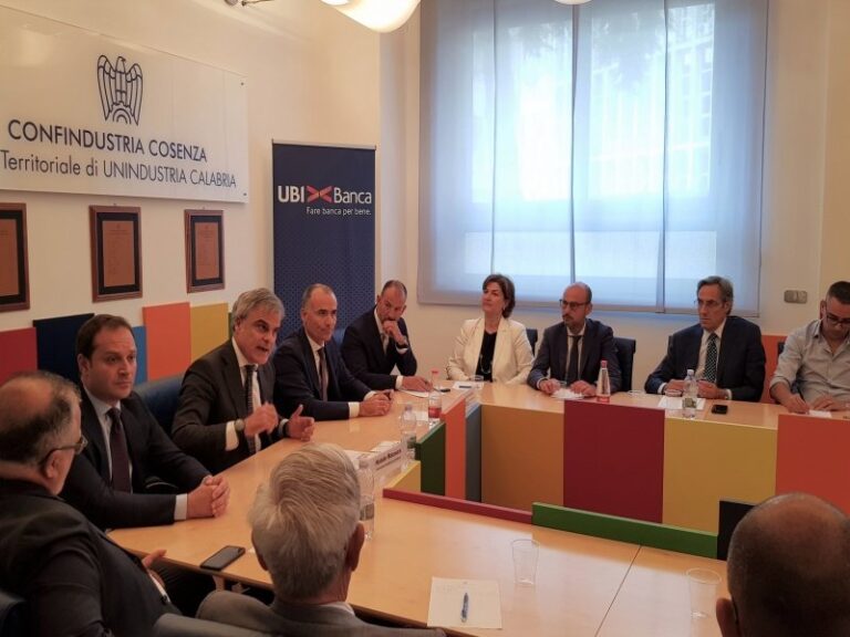 Digitalizzazione, internazionalizzazione e credito di filiera: accordo Unindustria Calabria e Ubi Banca