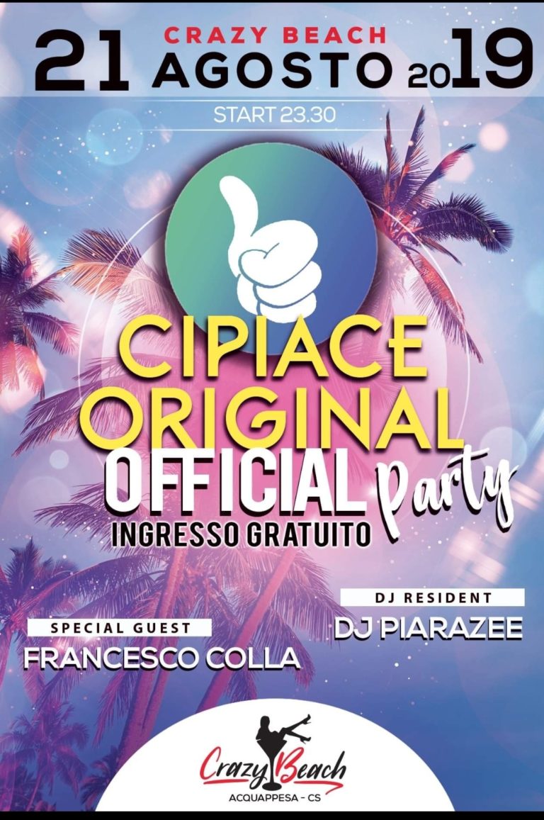 Tutti al Crazy beach per la festa di “Ci piace original”