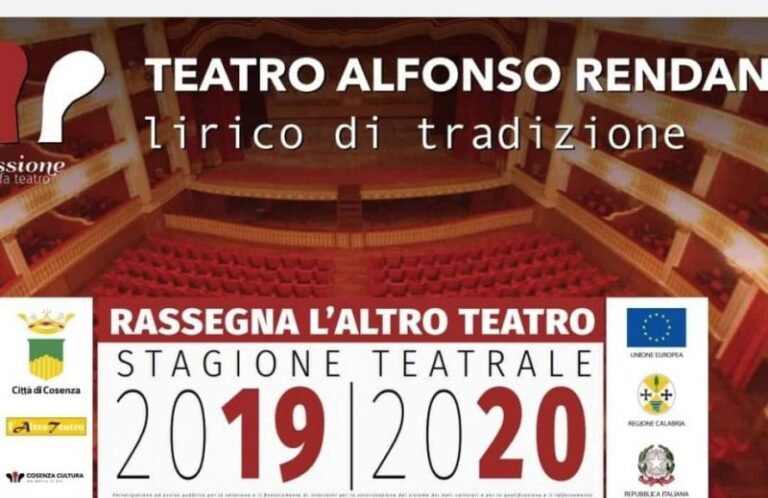 Pronto il cartellone teatrale del Rendano, ecco chi va in scena