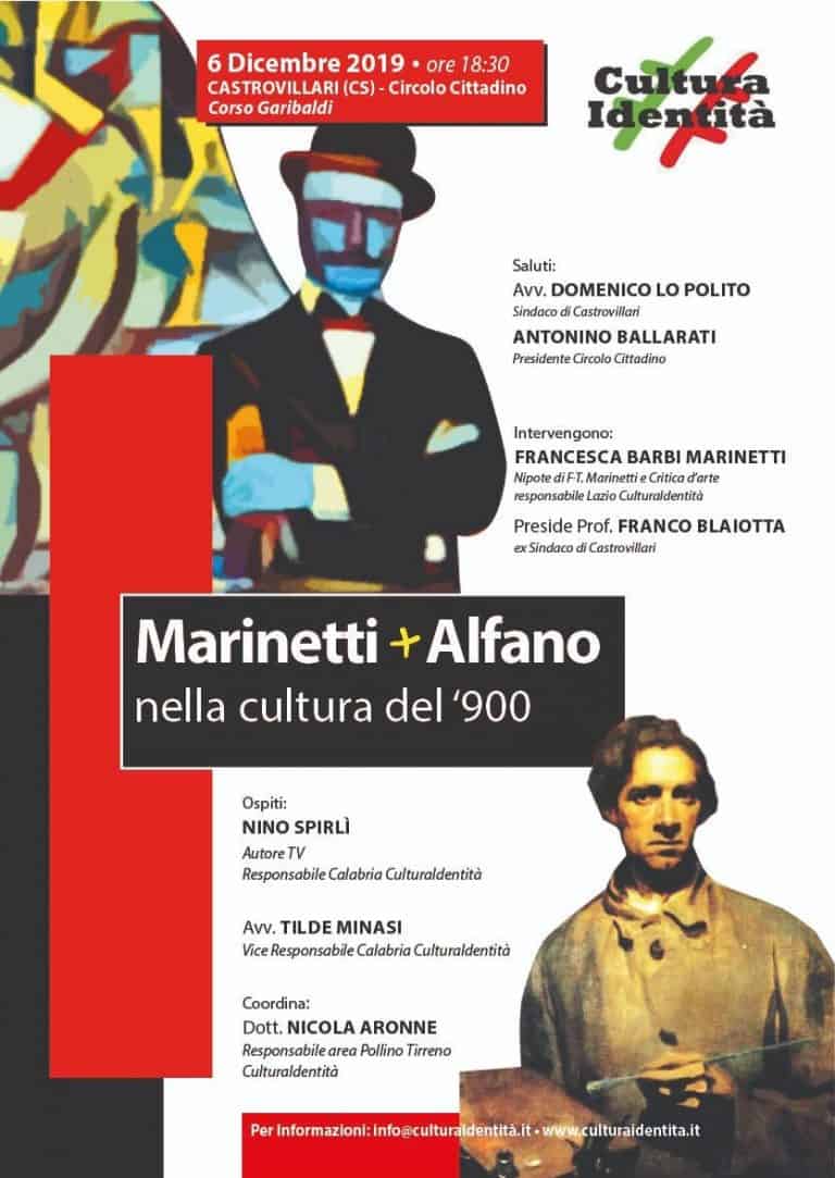 Castrovillari: Marinetti e Alfano nella cultura del ‘900
