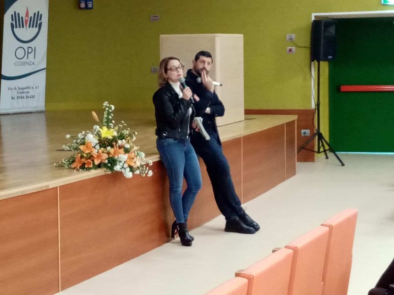 la prof dello Scorza Costabile con Mannarino