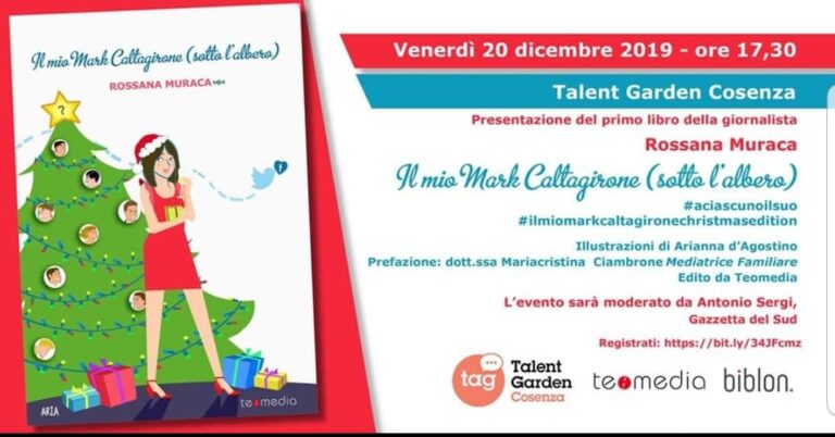 A Cosenza presentazione del libro di Rossana Muraca “Il mio Mark Caltagirone (sotto l’albero)”