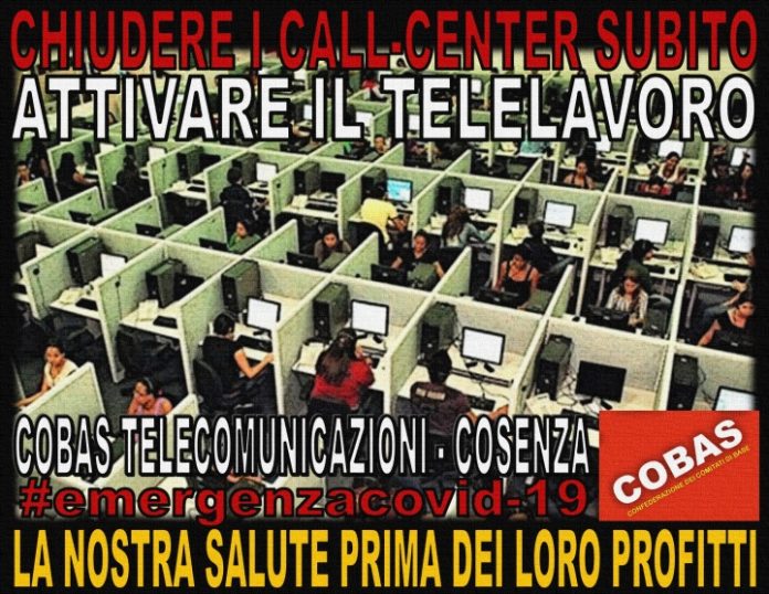 cobas-limitare-contagi-coronavirus-chiusura-call-center