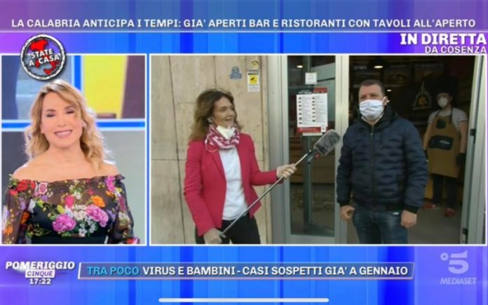 Calabria aperture proteste canale 5 barbara d'urso