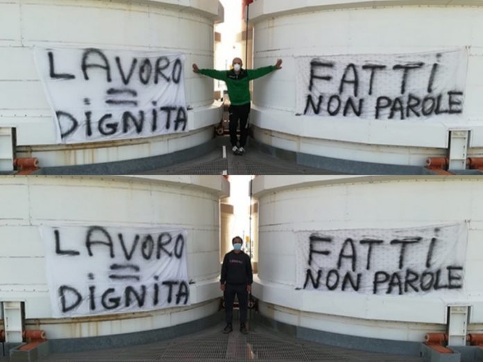 protesta operai centrale enel rossano