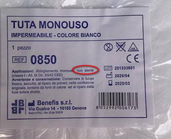 tute non sterili 118