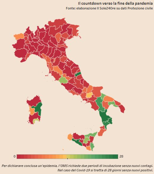 mappa covid free provincia cosenza