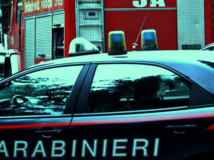 carabinieri e vigili del fuoco incidente marcellinara