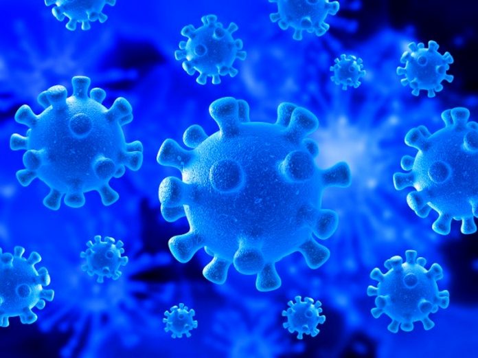 coronavirus luce led bllu