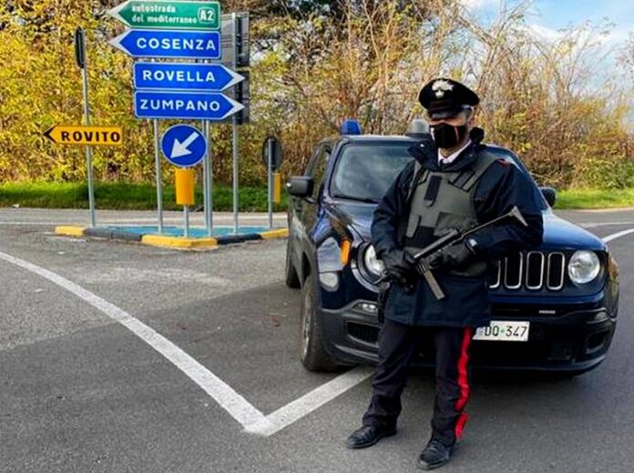 posto di blocco carabinieri zumpano