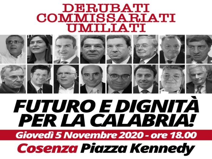 protesta contro dpcm e politici cosenza
