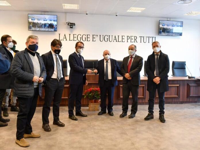 Aula bunker di Lamezia Terme, sopralluogo di Spirlì, Bonafede e Gratteri