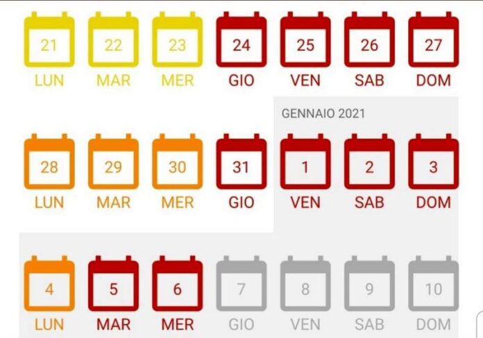 calendario decreto natale