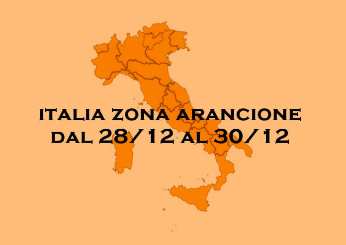 italia zona arancione dal 28 al 30