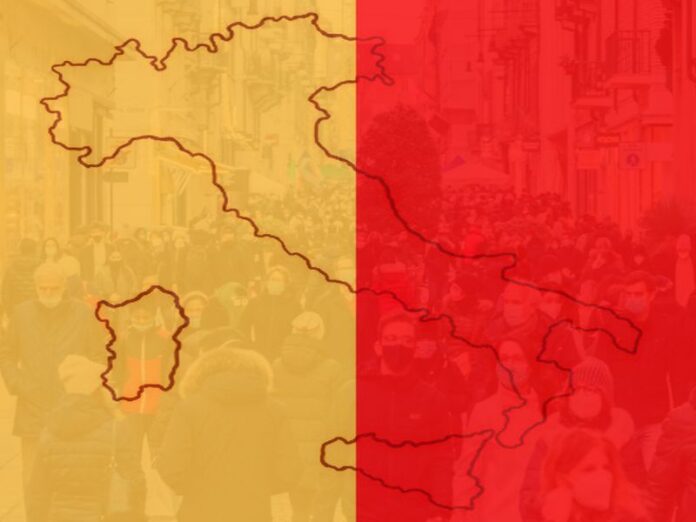 italia zona arancione rossa