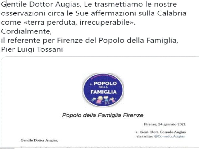 Il popolo della famiglia firenze scrive a corrado augias