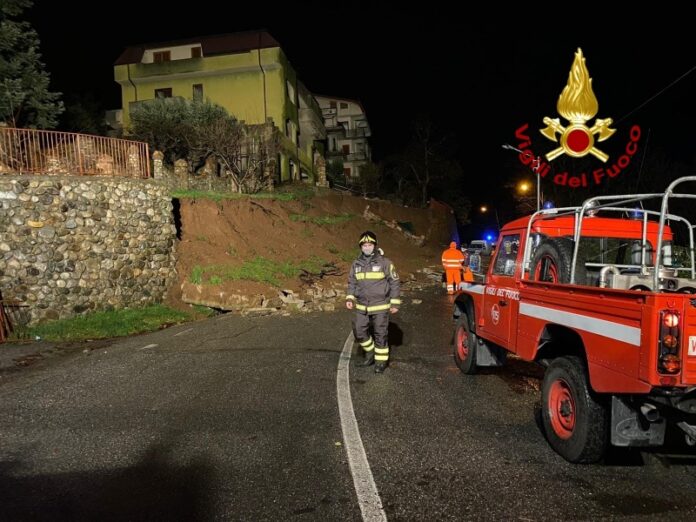 maltempo frana Carolei