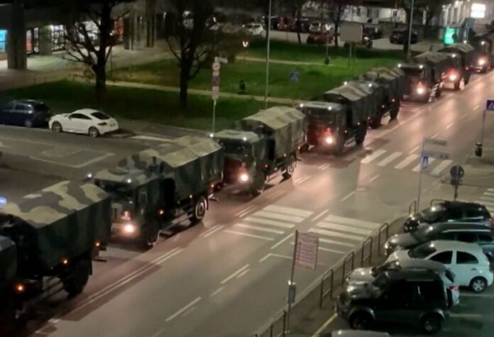 Coronavirus camion Bergamo