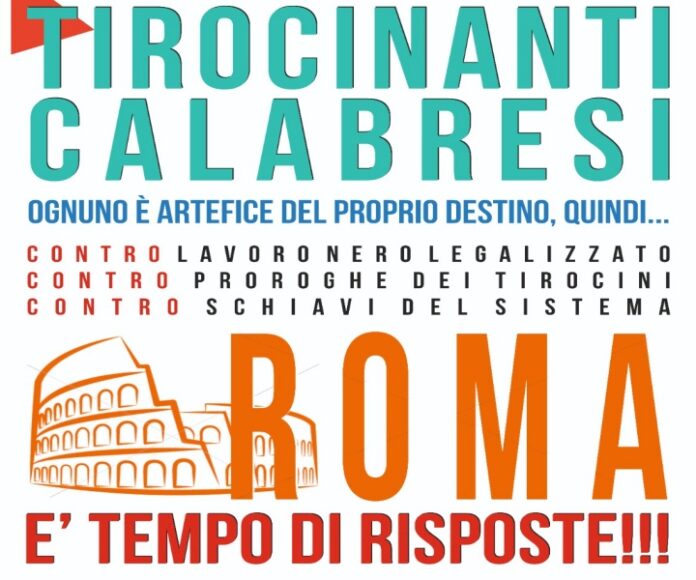 manifestazione tirocinanti Roma