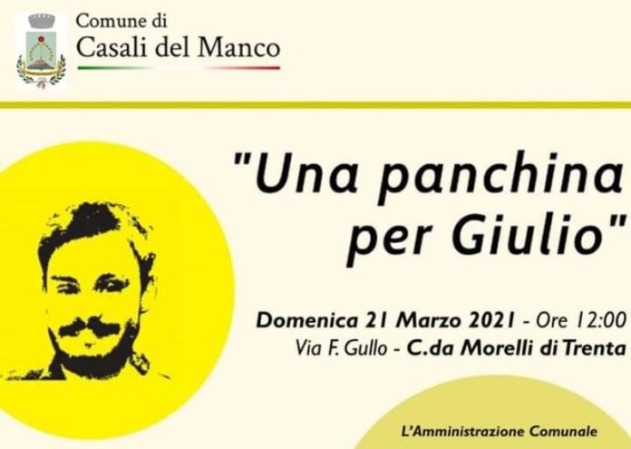 panchina gialla Giulio Regeni