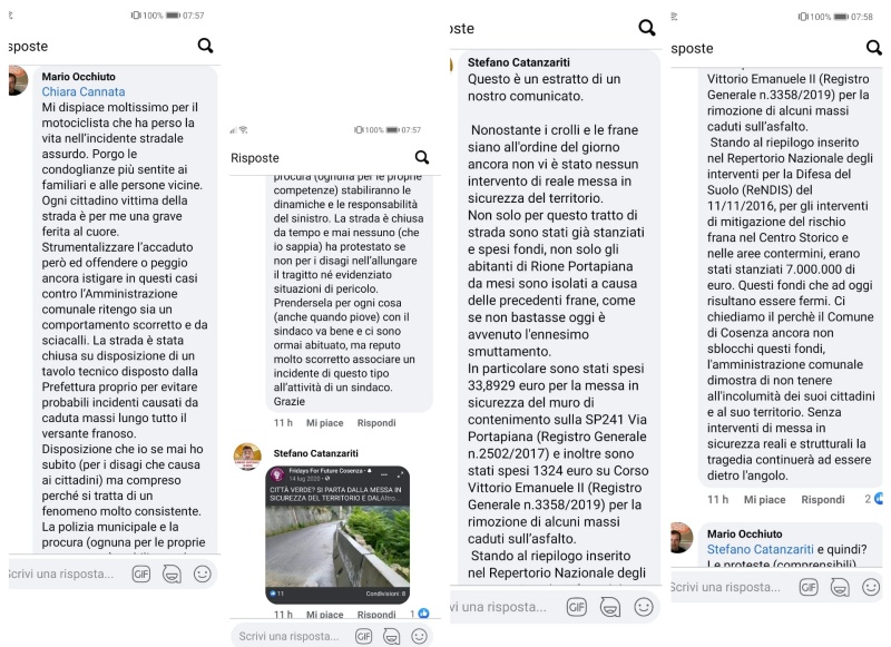 sindaco occhiuto annuncia querela ad attivista
