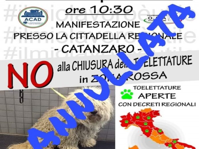 no manifestazione tolettatori catanzaro