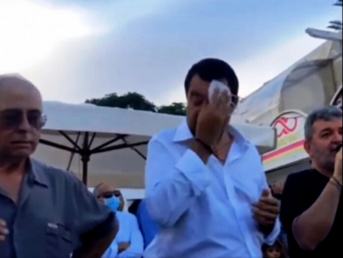 salvini sudore mascherina