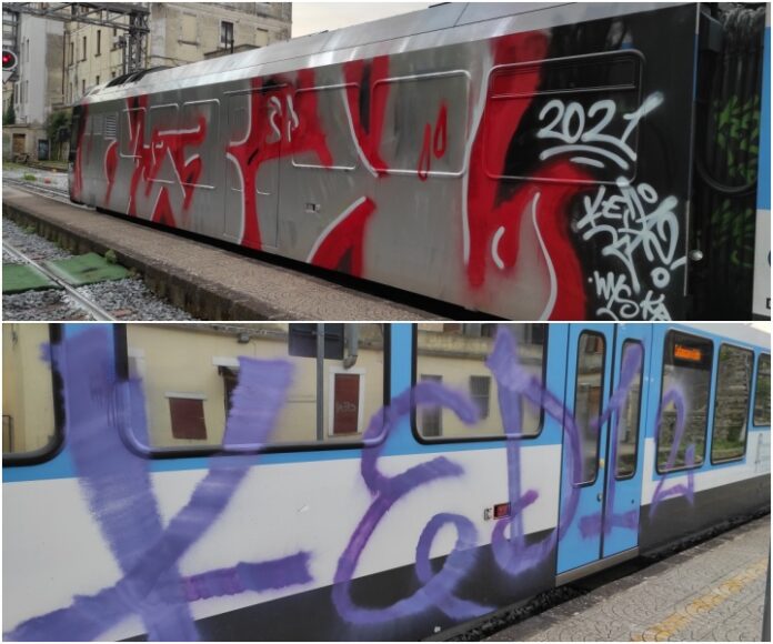 treni vandalizzati