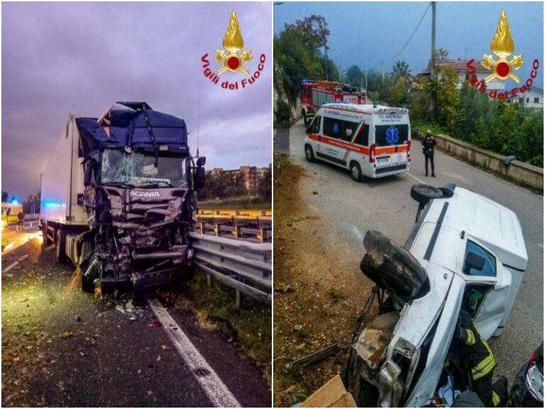 Due incidenti in provincia di Cosenza, intervento dei VF