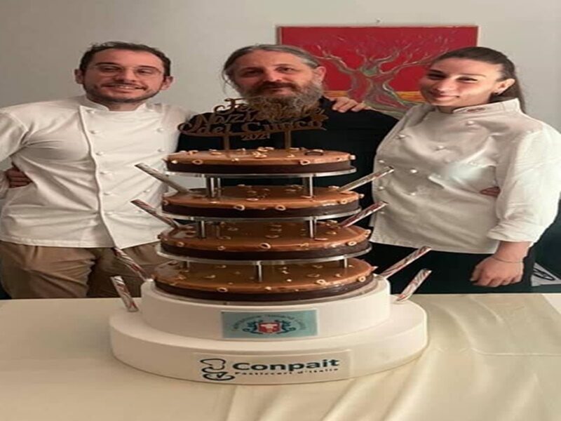 la torta Conpait alla festa del cuoco
