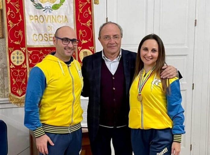 Incontro Presidente Iacucci-Atleta Aiello e il suo coach