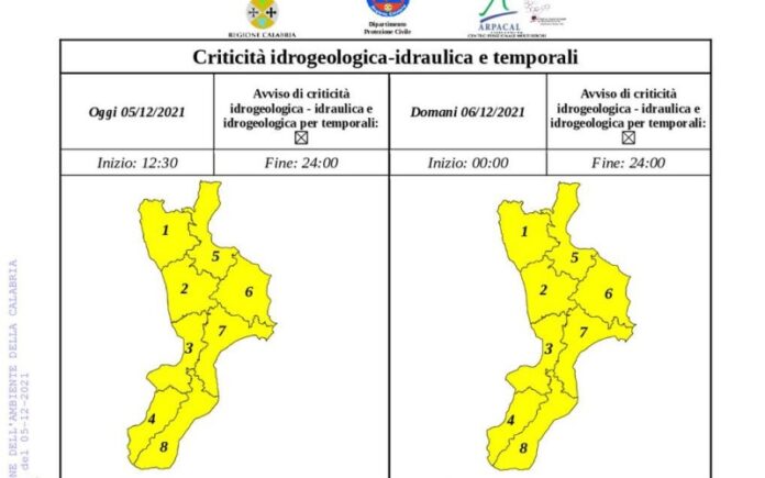 allerta meteo prociv