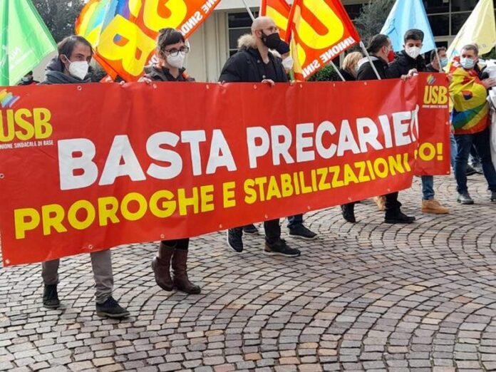 protesta precari sanità usb