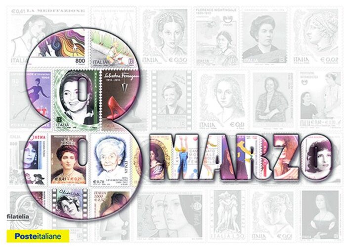 Poste Italiane festa della donna cartolina