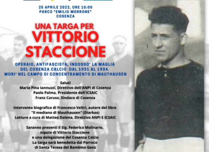 Cosenza targa per Vittorio Staccione