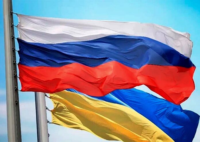 russia e ucraina bandiera