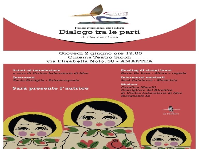 “Dialogo tra le parti”. Il Laboratorio di idee Civitas presenta il libro