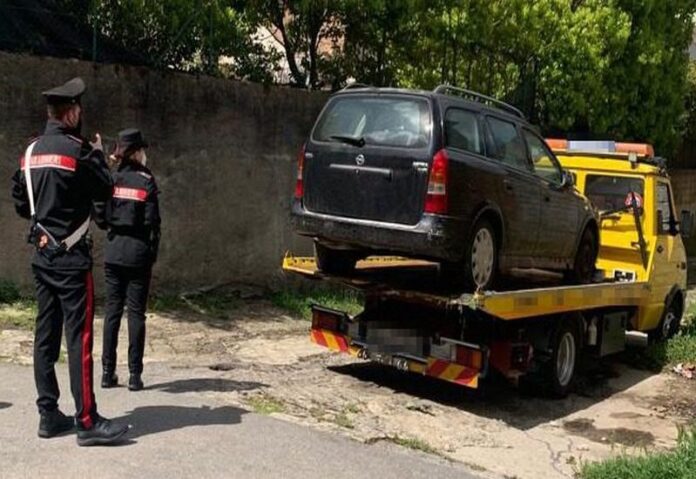 rimozione auto carabinieri