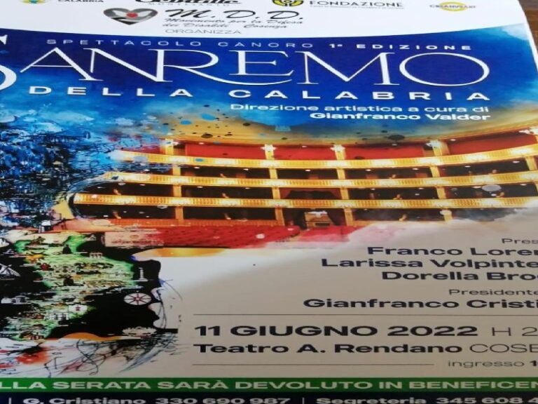 Il “Sanremo della Calabria” al teatro Rendano di Cosenza