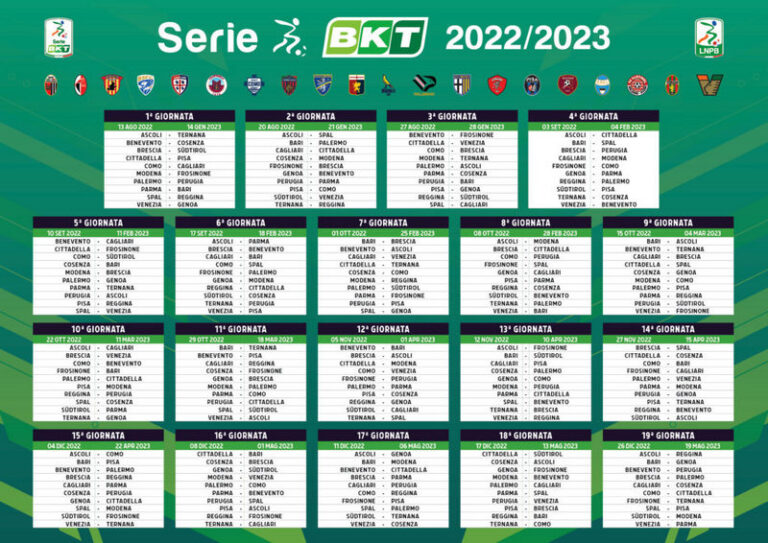 calendario serie b 2022 2023