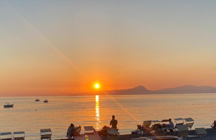 tramonto mare calabria