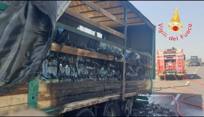 incendio rimorchio cassano