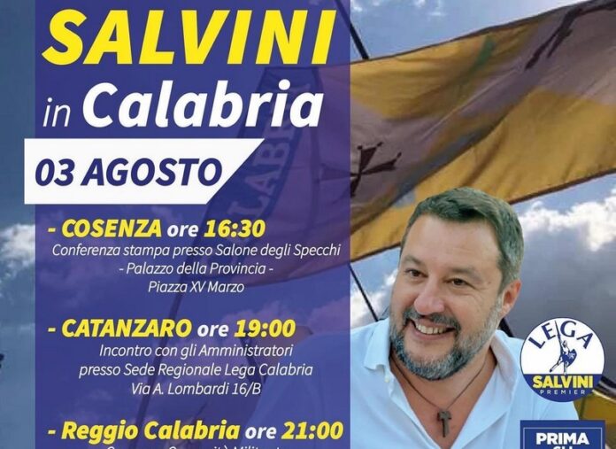 matteo salvini in calabria 2022