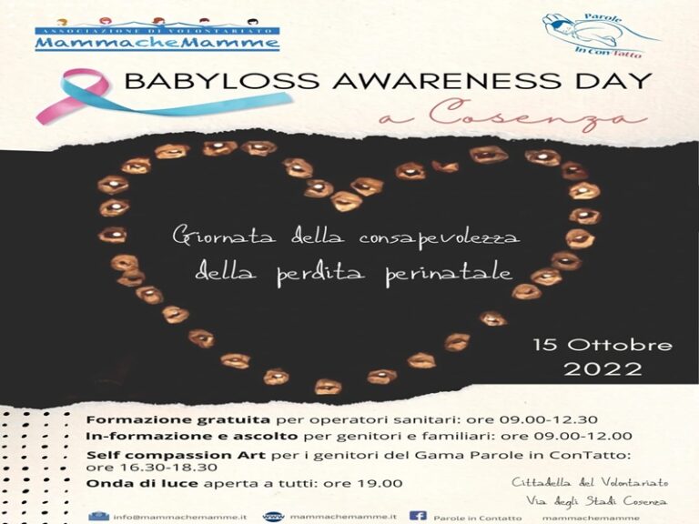 Il 15 ottobre la “Giornata mondiale della consapevolezza sulla perdita perinatale ed infantile”