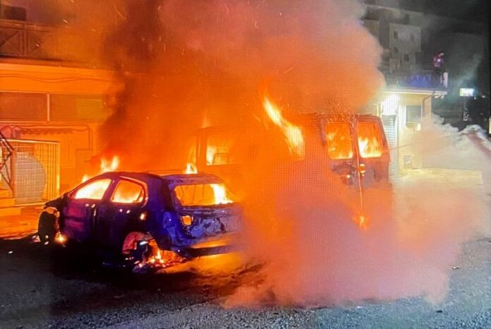 incendio mezzi corigliano